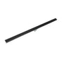 Infinity Drain - 72'' S-PVC Series Low Profile Complete Kit with 1 1/2'' Perforated Offset Slot Grate in Matte Black - Matte Black