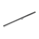 Infinity Drain - 72'' S-PVC Series Low Profile Complete Kit with 1 1/2'' Perforated Offset Slot Grate in Polished Stainless - Polished Stainless
