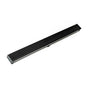 Infinity Drain - 96'' S-PVC Series Low Profile Complete Kit with 2 1/2'' Perforated Offset Slot Grate in Matte Black - Matte Black