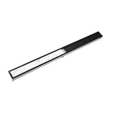 Infinity Drain - 96'' S-PVC Series Low Profile Complete Kit with 2 1/2'' Tile Insert Frame in Matte Black - Matte Black