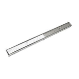Infinity Drain - 96'' S-PVC Series Low Profile Complete Kit with 2 1/2'' Tile Insert Frame in Satin Stainless - Satin Stainless