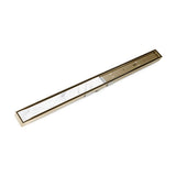 Infinity Drain - 96'' S-Stainless Steel Series Complete Kit with Low Profile Tile Insert Frame in Satin Bronze - Satin Bronze