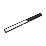 Infinity Drain - 60'' S-Stainless Steel Series High Flow Complete Kit with Low Profile Tile Insert Frame in Matte Black with PVC Drain Body, 3'' Outlet - Matte Black