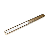 Infinity Drain - 96'' S-Stainless Steel Series Complete Kit with Tile Insert Frame in Satin Bronze - Satin Bronze