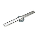 Infinity Drain - 96'' S-Stainless Steel Series High Flow Complete Kit with Tile Insert Frame in Polished Stainless with PVC Drain Body, 3'' Outlet - Polished Stainless