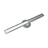 Infinity Drain - 96'' S-Stainless Steel Series High Flow Complete Kit with Tile Insert Frame in Satin Stainless with Cast Iron Drain Body, 3'' No Hub Outlet - Satin Stainless
