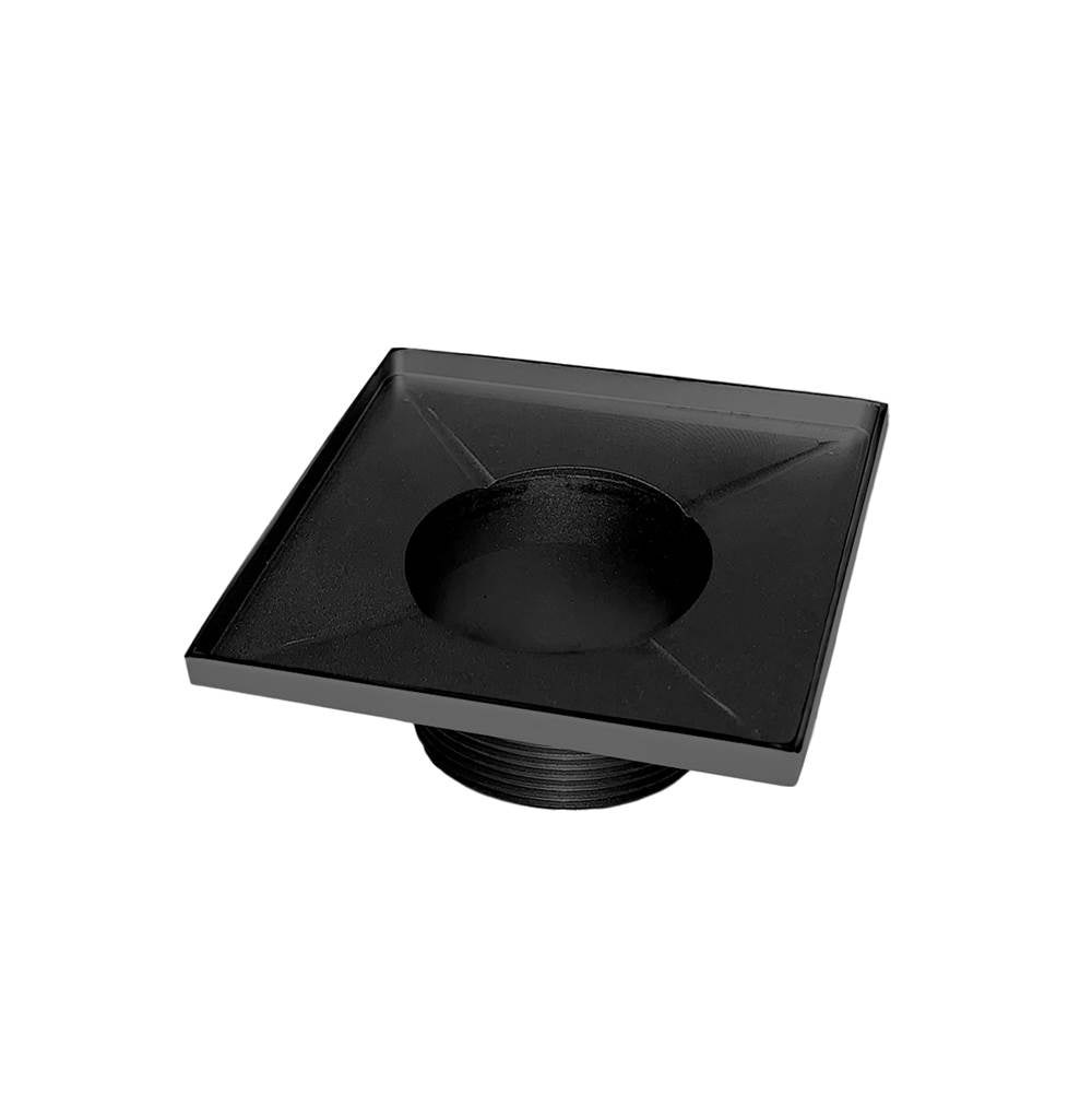 Infinity Drain - 4'' x 4'' Stainless Steel 2- Throat only in Matte Black - Matte Black