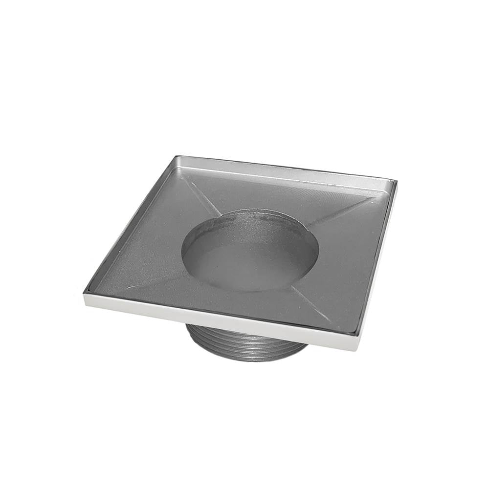 Infinity Drain - 4'' x 4'' Stainless Steel 2- Throat only in Satin Stainless - Satin Stainless
