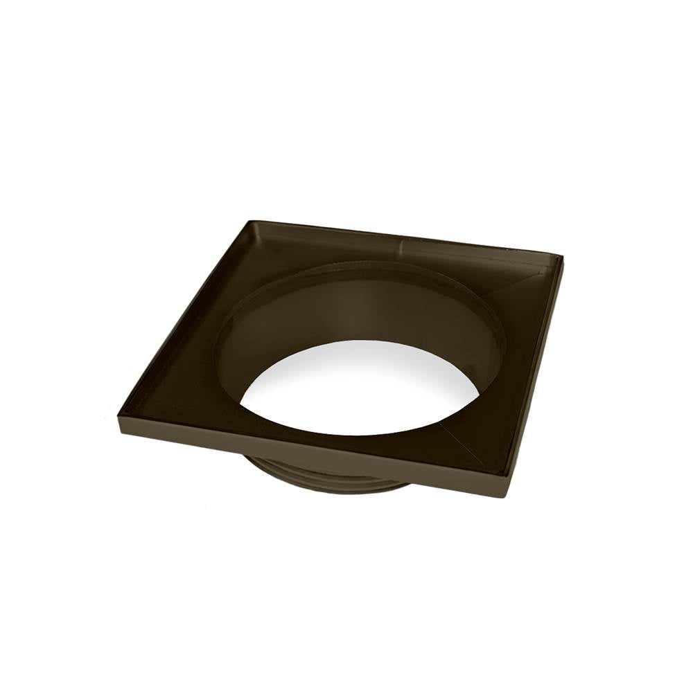 Infinity Drain - 5'' x 5'' Stainless Steel 4- Throat only in Oil Rubbed Bronze - Oil Rubbed Bronze
