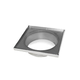 Infinity Drain - 5'' x 5'' Stainless Steel 4- Throat only in Polished Stainless - Polished Stainless
