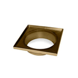 Infinity Drain - 5'' x 5'' Stainless Steel 4- Throat only in Satin Bronze - Satin Bronze