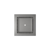 Infinity Drain - 5- x 5- Flanged Tile Drain Strainer for 3/4'' tile in Satin Stainless with ABS Drain Body, 2'' Outlet - Satin Stainless