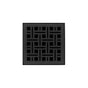Infinity Drain - 4'' x 4'' Strainer with Weave Pattern Decorative Plate and 2'' Throat in Matte Black for VD 4 - Matte Black