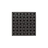 Infinity Drain - 5'' x 5'' VD 5 Complete Kit with Weave Pattern Decorative Plate in Oil Rubbed Bronze with ABS Drain Body, 2'' Outlet - Oil Rubbed Bronze