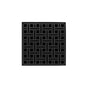 Infinity Drain - 5'' x 5'' VDB 5 Complete Kit with Weave Pattern Decorative Plate in Matte Black with Stainless Steel Bonded Flange Drain Body, 2'' No Hub Outlet - Matte Black