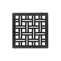 Infinity Drain - 4'' x 4'' Weave Pattern Decorative Plate for V 4, VD 4, VDB 4 in Matte Black - Matte Black
