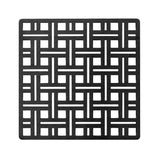 Infinity Drain - 5'' x 5'' Weave Pattern Decorative Plate for V 5, VD 5, VDB 5 in Matte Black - Matte Black