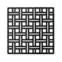 Infinity Drain - 5'' x 5'' Weave Pattern Decorative Plate for V 5, VD 5, VDB 5 in Matte Black - Matte Black