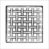Infinity Drain - 5'' x 5'' Weave Pattern Decorative Plate for V 5, VD 5, VDB 5 in Polished Stainless - Polished Stainless