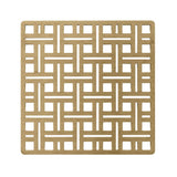 Infinity Drain - 5'' x 5'' Weave Pattern Decorative Plate for V 5, VD 5, VDB 5 in Satin Bronze - Satin Bronze