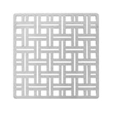 Infinity Drain - 5'' x 5'' Weave Pattern Decorative Plate for V 5, VD 5, VDB 5 in Satin Stainless - Satin Stainless