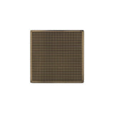 Infinity Drain - 5'' x 5'' Strainer with Wedge Wire Pattern Decorative Plate and 2'' Throat in Satin Bronze for WD 5 - Satin Bronze