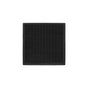 Infinity Drain - 4'' x 4'' WD 4 Complete Kit with Wedge Wire Pattern Decorative Plate in Matte Black with ABS Drain Body, 2'' Outlet - Matte Black