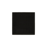 Infinity Drain - 4'' x 4'' WD 4 Complete Kit with Wedge Wire Pattern Decorative Plate in Oil Rubbed Bronze with ABS Drain Body, 2'' Outlet - Oil Rubbed Bronze
