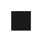 Infinity Drain - 5'' x 5'' WD 5 Complete Kit with Wedge Wire Pattern Decorative Plate in Matte Black with Cast Iron Drain Body, 2'' Outlet - Matte Black