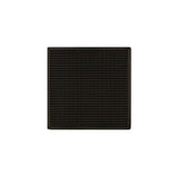 Infinity Drain - 5'' x 5'' WD 5 High Flow Complete Kit with Wedge Wire Pattern Decorative Plate in Oil Rubbed Bronze with Cast Iron Drain Body, 3'' No-Hub Outlet - Oil Rubbed Bronze