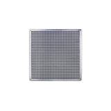 Infinity Drain - 5'' x 5'' WD 5 High Flow Complete Kit with Wedge Wire Pattern Decorative Plate in Polished Stainless with PVC Drain Body, 3'' Outlet - Polished Stainless