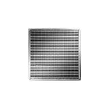 Infinity Drain - 4'' x 4'' WDB 4 Complete Kit with Wedge Wire Pattern Decorative Plate in Polished Stainless with PVC Bonded Flange Drain Body, 2'', 3'' and 4'' Outlet - Polished Stainless