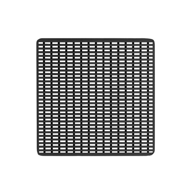 Infinity Drain - 4'' x 4'' Wedge Wire Pattern Decorative Plate for W 4, WD 4, WDB 4 in Matte Black - Matte Black