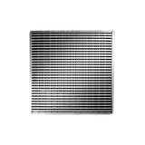 Infinity Drain - 4'' x 4'' Wedge Wire Pattern Decorative Plate for W 4, WD 4, WDB 4 in Polished Stainless - Polished Stainless