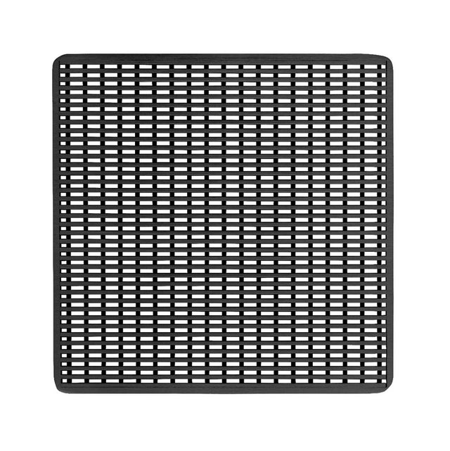 Infinity Drain - 5'' x 5'' Wedge Wire Pattern Decorative Plate for W 5, WD 5, WDB 5 in Matte Black - Matte Black