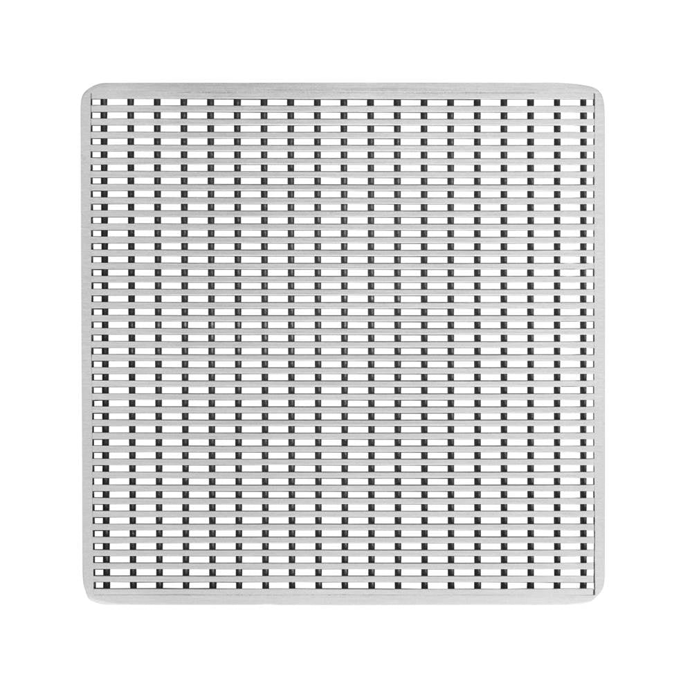 Infinity Drain - 5'' x 5'' Wedge Wire Pattern Decorative Plate for W 5, WD 5, WDB 5 in Satin Stainless - Satin Stainless
