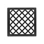 Infinity Drain - 4'' x 4'' Criss-Cross Pattern Decorative Plate for X 4, XD 4, XDB 4 in Matte Black - Matte Black