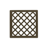 Infinity Drain - 4'' x 4'' Criss-Cross Pattern Decorative Plate for X 4, XD 4, XDB 4 in Oil Rubbed Bronze - Oil Rubbed Bronze
