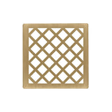 Infinity Drain - 4'' x 4'' Criss-Cross Pattern Decorative Plate for X 4, XD 4, XDB 4 in Satin Bronze - Satin Bronze