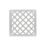 Infinity Drain - 4'' x 4'' Criss-Cross Pattern Decorative Plate for X 4, XD 4, XDB 4 in Satin Stainless - Satin Stainless