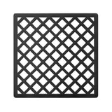 Infinity Drain - 5'' x 5'' Criss-Cross Pattern Decorative Plate for X 5, XD 5, XDB 5 in Matte Black - Matte Black