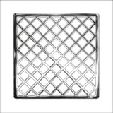 Infinity Drain - 5'' x 5'' Criss-Cross Pattern Decorative Plate for X 5, XD 5, XDB 5 in Polished Stainless - Polished Stainless