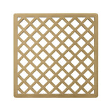 Infinity Drain - 5'' x 5'' Criss-Cross Pattern Decorative Plate for X 5, XD 5, XDB 5 in Satin Bronze - Satin Bronze