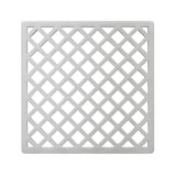 Infinity Drain - 5'' x 5'' Criss-Cross Pattern Decorative Plate for X 5, XD 5, XDB 5 in Satin Stainless - Satin Stainless