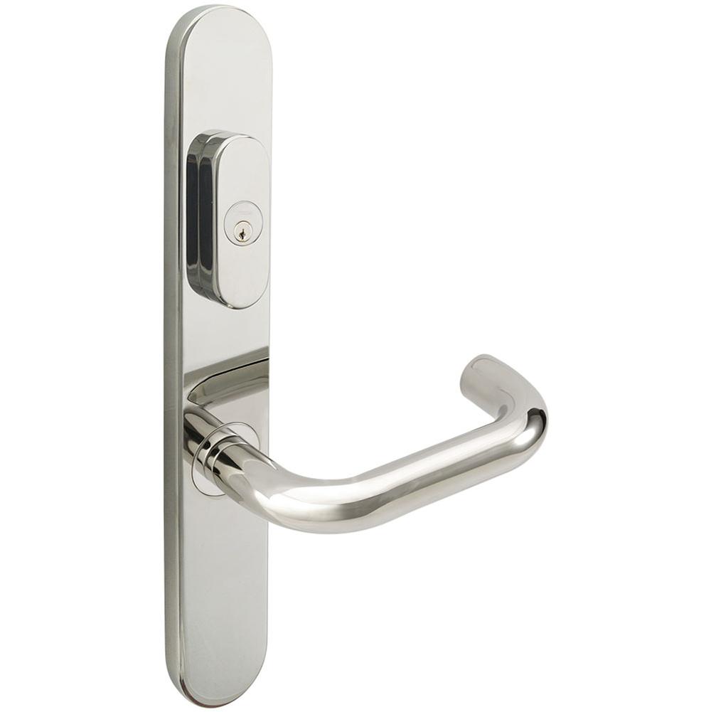 INOX - BP Multipoint 102 Munich US Entry Lever Low US32 RH - Polished Stainless Steel