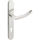 INOX - BP Multipoint 103 Oslo Euro Entry Lever High US32 LH - Polished Stainless Steel