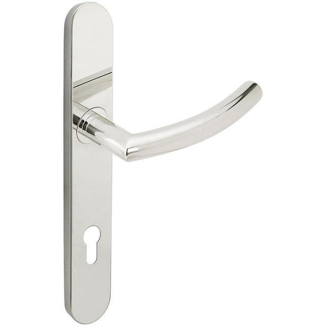 INOX - BP Multipoint 103 Oslo Euro Entry Lever High US32 LH - Polished Stainless Steel