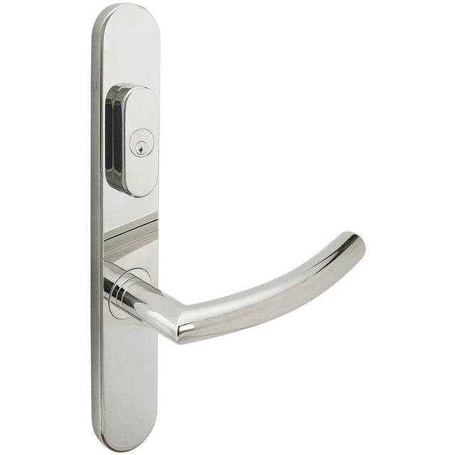 INOX - BP Multipoint 103 Oslo US Entry Lever Low US32 LH - Polished Stainless Steel