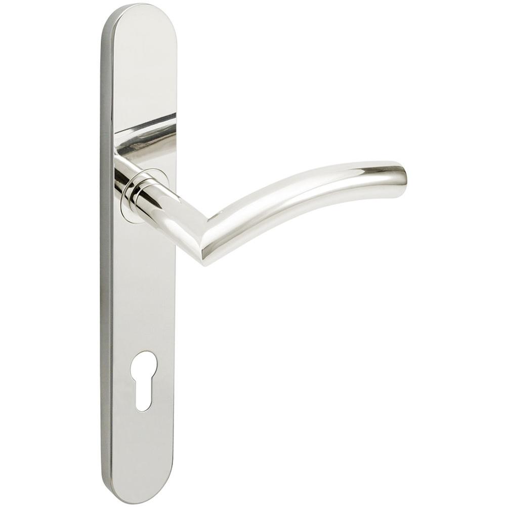 INOX - BP Multipoint 104 Brussels Euro Entry Lever High US32 RH - Polished Stainless Steel