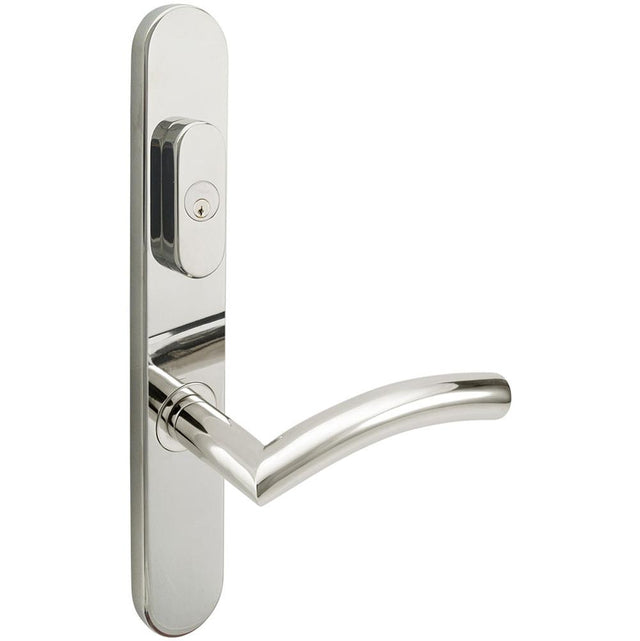 INOX - BP Multipoint 104 Brussels US Entry Lever Low US32 LH - Polished Stainless Steel